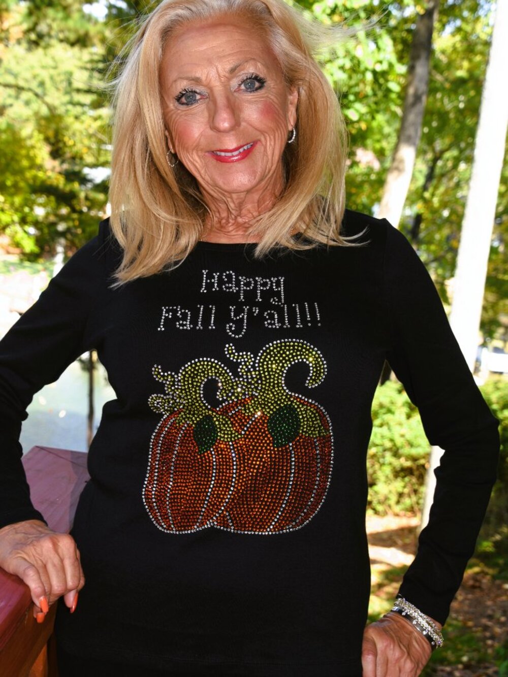 Happy Fall Y'all rhinestone bling shirt XS  S M L XL XXL 1X 2X 3X 4X 5X
